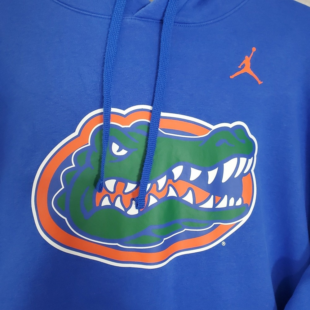 Nike Florida Gators Hoodie Mens XXL Blue NCAA Basketball Jordan Jumpman EUC - Picture 2 of 8